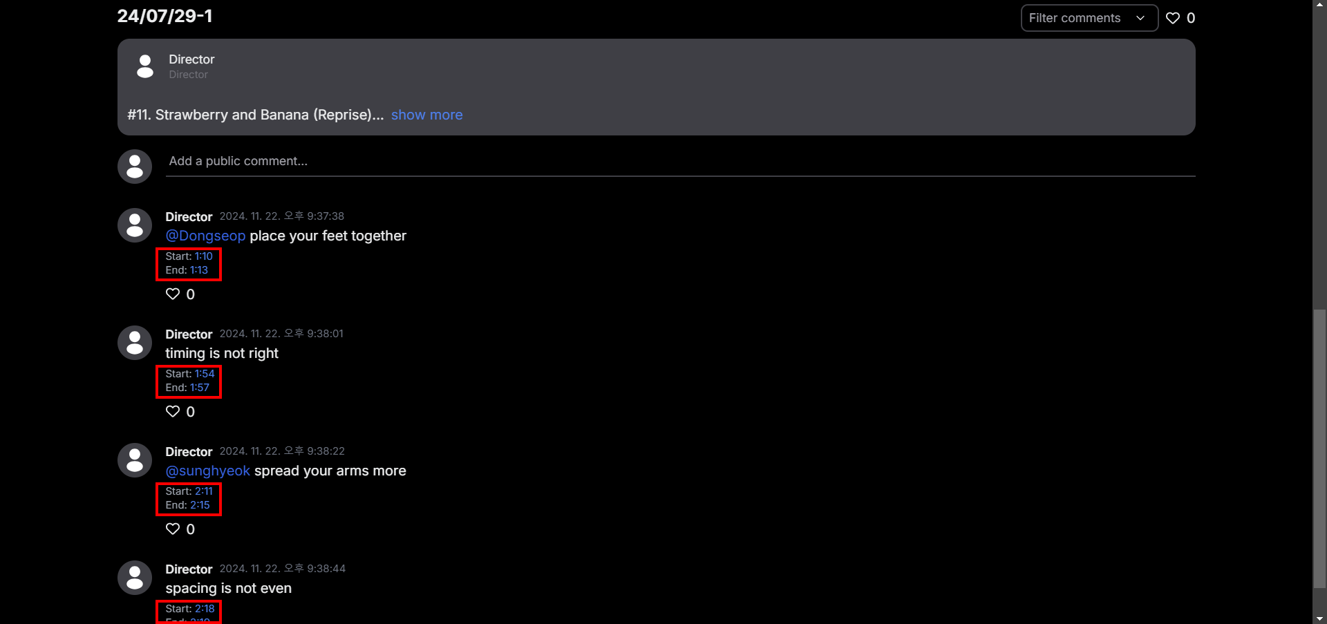 Click on the timestamp to go to that part of the comment.