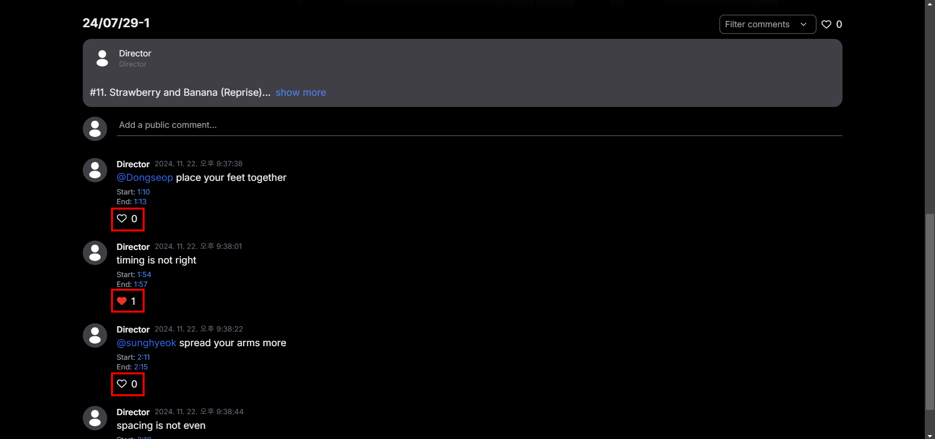 Click on the like button to show your agreement to the comment.